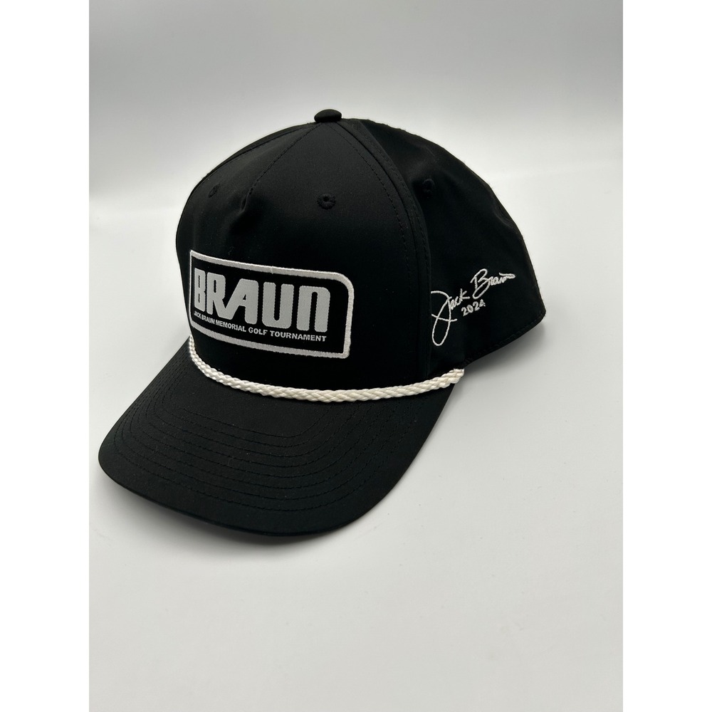 Richardson Jack Braun Memorial Golf Tournament Rope Snapback Hat Black Style 256